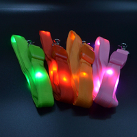 Lumières LED colorées personnalisées Premium, sangle de cou, porte-clés lumineux, lanière scintillante