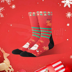 Calcetines navideños unisex Nuevo diseño Servicios OEM Pakistán Pedido mínimo 10 pares - Product Image 4