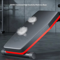 ATHSPO Chaise Romaine, Planche d'Exercice Abdominal, Tabouret Pliable, Banc avec Corde de Résistance, Équipement Multifonctionnel pour Haltères et Sit-ups