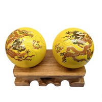 Coffrets cadeaux de balles de fitness Baoding et tasses à thé en porcelaine de la marque ShouXing, bien-être traditionnel chinois, cadeaux d'affaires pour entreprises