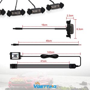 Kit de Luces LED RGB LUMA de 4 Piezas para 16-23 para Deportes/Todoterreno, Conexión APP Plug and Play, Parrilla Delantera, Nuevo Plástico - Product Image 5