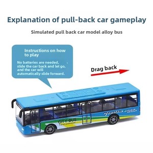 Offre Spéciale 1/50 Échelle Enfants Modèle Die Casting Ville <span class=keywords><strong>Bus</strong></span> et Jouet Voiture Pull Back Alliage Moulé Sous Pression Jouets pour Enfants - Product Image 6