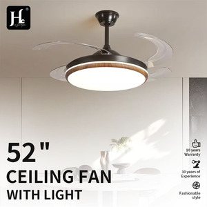 Lustre LED moderne de 42 pouces avec télécommande intelligente, salon, salle à manger, ventilateur de plafond nordique, moteur ABS DC - Product Image 4