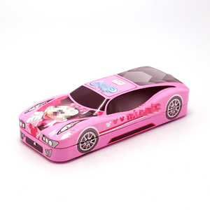 Promotional Two Layers Kid Printed Car Tin Pencil Box Custom Cute Rectangular Metal Tin Pencil Box