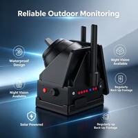 Caméra de recul sans fil solaire AHD 1080P avec IA BSD pour camions lourds, bus, camping-cars, étanche, vision nocturne, caméra arrière sans fil