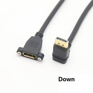 Coude personnalisé Angle de 90 degrés DP DisplayPort Dp Femelle Câble de montage sur panneau d'extension - Product Image 3