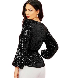 Camicie da <span class=keywords><strong>donna</strong></span> con paillettes al miglior prezzo all'ingrosso cintura <span class=keywords><strong>in</strong></span> <span class=keywords><strong>velluto</strong></span> vita camicette e camicie da <span class=keywords><strong>donna</strong></span> di moda pullover <span class=keywords><strong>camicia</strong></span> con paillettes da <span class=keywords><strong>donna</strong></span> - Product Image 4
