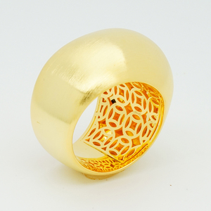 Anillo Geométrico de Banda Ancha Lisa, Oro Blanco Sólido de 18K, Acabado Satinado Cepillado, Diseño Minimalista, Unisex, Uso Diario - Product Image 3