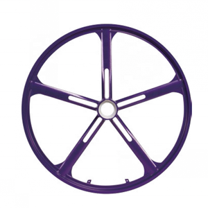 Jantes de vélo de 26 pouces en alliage de magnésium, roues à 5 branches, jante de vélo en alliage de magnésium avec moyeu à dynamo intégré (SHIMANO & SUNRACE) - Product Image 1