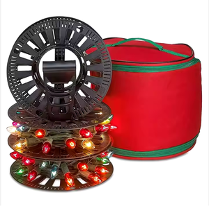 Hot Selling 600D Oxford Holiday <b>Christmas</b> <b>Lights</b> <b>Bulbs</b> Storage Box Container - Product Image 3
