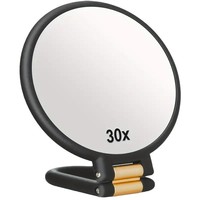 Miroir de Maquillage Grossissant Portable Double Face Haute Définition 10x 40x en ABS/Verre pour Cosmétiques – Idéal Anniversaire