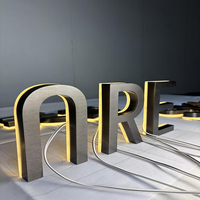 Letras de Canal con Retroiluminación LED 3D Personalizables, Impermeables, para Exteriores, Señalización Comercial para Uso Comercial