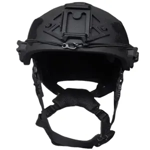 Casque noir extérieur mode avec sangles réglables pour le menton et le cou