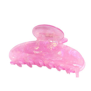 Clip di artiglio del morsetto dei capelli antiscivolo in acetato di cellulosa ecologica per capelli rosa olografico colorato di vendita caldo su misura - Product Image 6