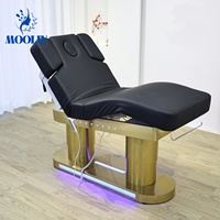 Moolin Offre Spéciale Lits de Beauté Luxe Mobilier de Salon de Beauté Lit 4 Moteurs Électrique Table de Massage Cosmétique Chaise Lit Facial Spa Cils