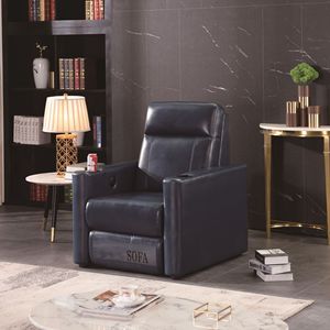 <b>Single</b> Seat Leather <b>Recliner</b> Chair Electric Function Home <b>Theater</b> Sofa With Storage Space For Adults And Elderly - Product Image 2