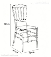 Chaise Chiavari de mariage en plastique PC acrylique transparente, démontable, nouveau design moderne, vente en gros, prix abordable