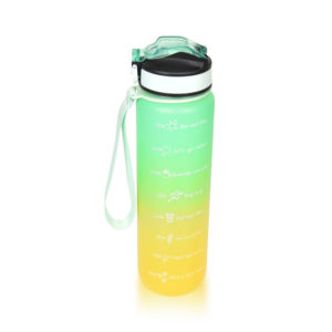 Plastic 32 OZ Large <b>Motivational</b> Time Marker <b>Water</b> <b>Bottle</b> With Straw Lid Fitness Gym And Outdoor Sports Made In Vietnam - Product Image 1
