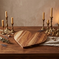 Nuevo Juego de Tablas de Cortar de Madera de Juniper en Forma de Corazón, Tabla de Cortar de Madera, Plato para Servir - Un Gran Regalo para el Día de la Madre
