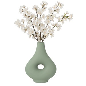 Vaso in ceramica moderno con design a intaglio aperto per l'arredamento del soggiorno, vaso decorativo per fiori, per decorazioni domestiche, camera da letto o ufficio - Product Image 2