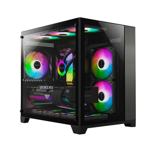 Boîtier <span class=keywords><strong>PC</strong></span> de jeu en verre trempé avec Logo personnalisé, Micro Mini Cube MATX pour Gammer, C270 - Product Image 1