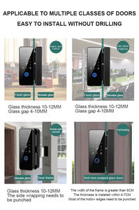 Serrure intelligente de sécurité USB biométrique G02 pour le renforcement de la porte de bureau avec reconnaissance d'empreintes digitales Contrôle d'accès à la porte en verre - Product Image 2