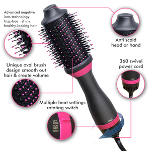 Brosse Soufflante Électrique Professionnelle à Têtes Amovibles – Sèche-Cheveux Coiffant et Volumisant en une seule étape – Lifting des Racines, Lissage et Volume – Résultat Salon - Product Image 5