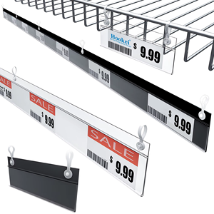 Porte-étiquettes de prix transparent en PVC/PET/PC pour étagères, présentoir pour supermarchés et entrepôts, accessoire de rangement, support de présentation en bande - Product Image 4
