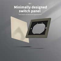 Interruptores y Enchufes de Pared WESA Ultrafinos con Botón Pulsador EU 1/2/3 Vías, Enchufe de Alimentación de 1 Vía, Combinación Libre, Diseño Moderno de Lujo