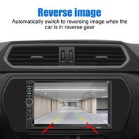 Reproductor MP5/para Auto 7018B Universal 2DIN con Pantalla Táctil de 7 Pulgadas, Mirror Link, RGB, MP3, Radio Estéreo Integrada y Cámara