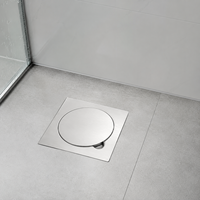 Drain de sol linéaire moderne en acier inoxydable SUS304 avec insert de carrelage invisible pour salle de bain de luxe