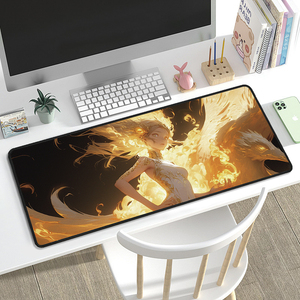 Sublimation personnalisée XL XXL grand Anime clavier d'ordinateur tapis de bureau en caoutchouc souris tapis de jeu dessin animé Stock tapis de bureau tapis de souris de jeu - Product Image 1