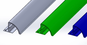 Rõ ràng PVC nhựa <span class=keywords><strong>bullnose</strong></span> Dải dữ liệu cong giá tag hiển thị giữ nhãn tự dính với t Đường Sắt cho kệ siêu thị - Product Image 3