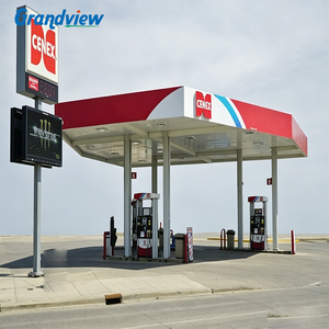 Toldo <span class=keywords><strong>de</strong></span> estructura <span class=keywords><strong>de</strong></span> rejilla <span class=keywords><strong>de</strong></span> acero inoxidable para llenado <span class=keywords><strong>de</strong></span> gasolinera personalizada y letreros <span class=keywords><strong>de</strong></span> pilón exterior para gasolinera o gasolinera - Product Image 2