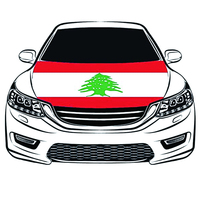 Housses de capot et de rétroviseurs de voiture personnalisées de 45x61 pouces pour l'équipe nationale du Liban, résistantes à la décoloration, pour les matchs de football