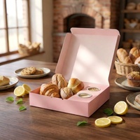 Boîte à pain en carton de luxe pliable avec logo personnalisé imprimé pour pâtisserie et desserts