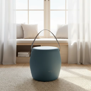 Taburete Otomano <span class=keywords><strong>de</strong></span> Tela <span class=keywords><strong>de</strong></span> Diseño Moderno para el Hogar, Sala <span class=keywords><strong>de</strong></span> Estar, Oficina en Casa - Serie <span class=keywords><strong>de</strong></span> Tela Tecnológica, Nueva Colección - Product Image 4