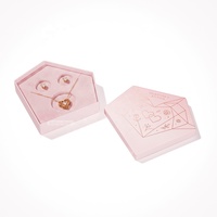 Kotak Hadiah Hari Valentine Mewah Biodegradable Buatan Tangan Kreatif Berbentuk Berlian Tidak Beraturan untuk Set Perhiasan