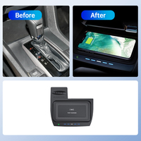 Chargeur de voiture sans fil CARSOUL pour Civic 10e génération 2016-2021 certifié Qi, nouveau design China-Chic, port AUX, charge rapide 15W