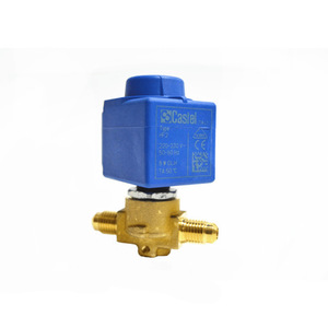 Vanne solénoïde Castel 1/4 Flare 220V 50/60Hz en laiton, interrupteur de débit unidirectionnel, norme nationale, fabriqué en Italie, pour la réfrigération - Product Image 4