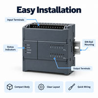 CPU PLC Kompak AC DC Relay 6DI 8DI 4DO 6DO 2AI untuk Kontrol Otomasi Skala Kecil