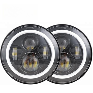 Phares de voiture LED de 7 pouces avec halo Angel Eye, adaptés aux accessoires de modification de phares de moto Harley - Product Image 4