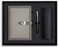 Coffret Cadeau de Bureau Écologique pour Cérémonie de Remise des Diplômes – Comprend Bouteille d'Eau, Carnet en Cuir, Stylo Plume – Qualité Supérieure pour Professionnels