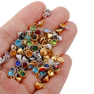 Stainless Steel 12 batu kelahiran jimat berlian imitasi kristal manik-manik liontin untuk Kalung Gelang Anting membuat perhiasan temuan - Product Image 5
