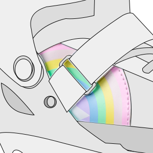 Patins à roulettes lumineux et réglables en taille arc-en-ciel pour enfants Ltd - Product Image 5