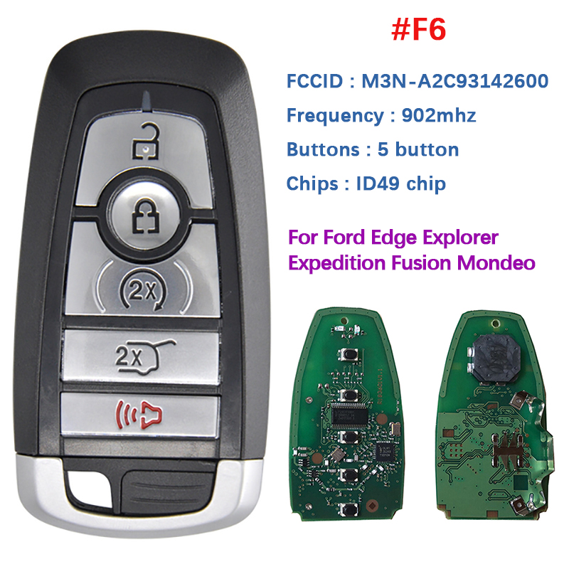 CN018109 315/434/868/902 Remote Key For Ford Edge Explorer Expedition Fusion Mondeo F150 Replacement Smart Keyless Promixity