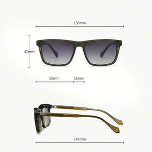 Lunettes de soleil carrées TR90 tendance 2025 avec logo personnalisé, polarisées UV400, à clip magnétique optique pour hommes et femmes - Product Image 4