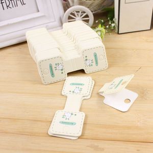 Etiquetas colgantes de papel con dibujos animados para accesorios de joyería, 200 unidades por docena, impresión personalizada en blanco con diseño de vaca linda - Product Image 4