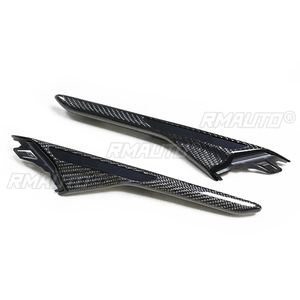 2 pièces de garnitures de remplacement en fibre de carbone pour les caches d'aération latéraux BMW F90 M5 2018-IN, garniture de couvercle de prise d'air latérale, pièce extérieure automobile - Product Image 5