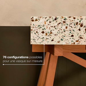 Vasque Lavoir Bassin en terrazzo de luxe léger de couleur et de taille personnalisées Matériau écologique Bassin en terrazzo - Product Image 6